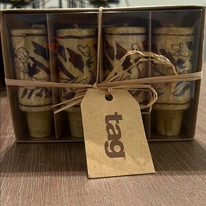 Tag Decorative Leaf Wine Cork Candles Set